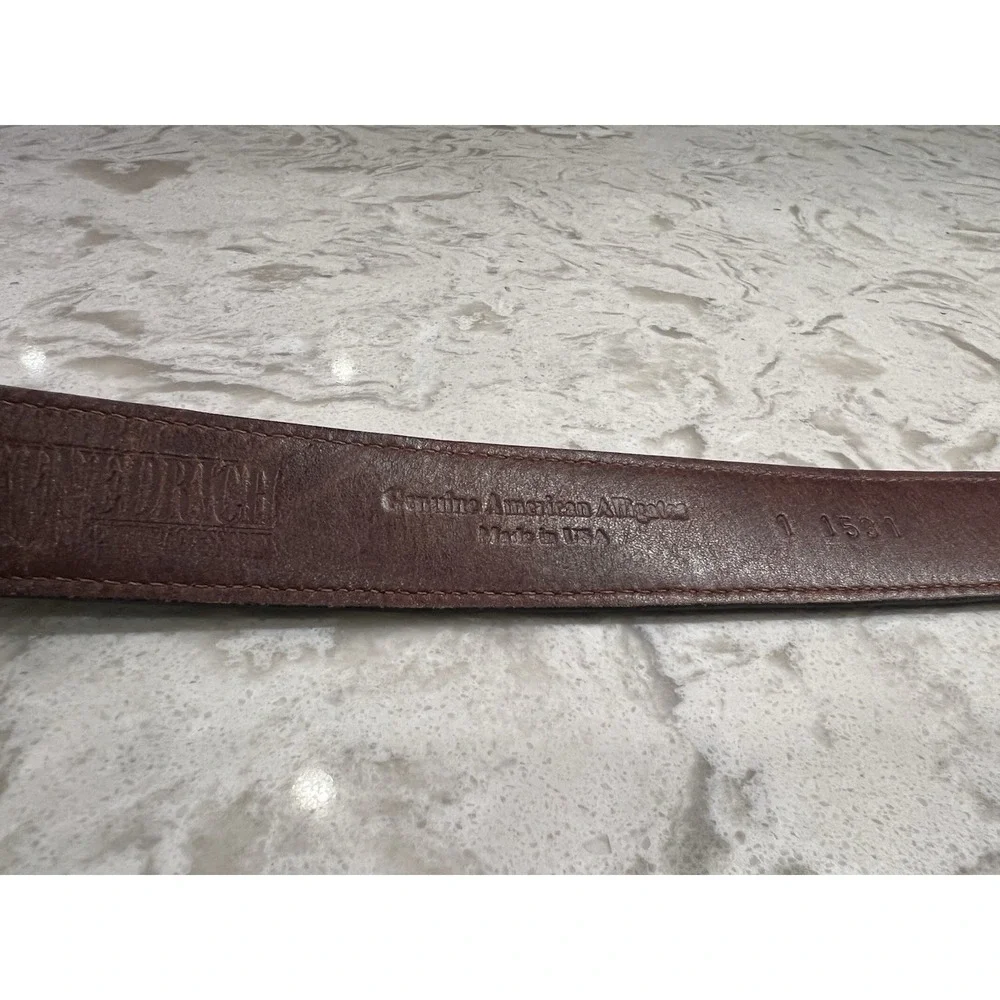 Genuine American Alligator Made In USA Black Belt Sz 38  1.2 Inch Use Own Buckle
